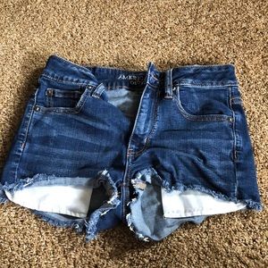 Dark denim shorts